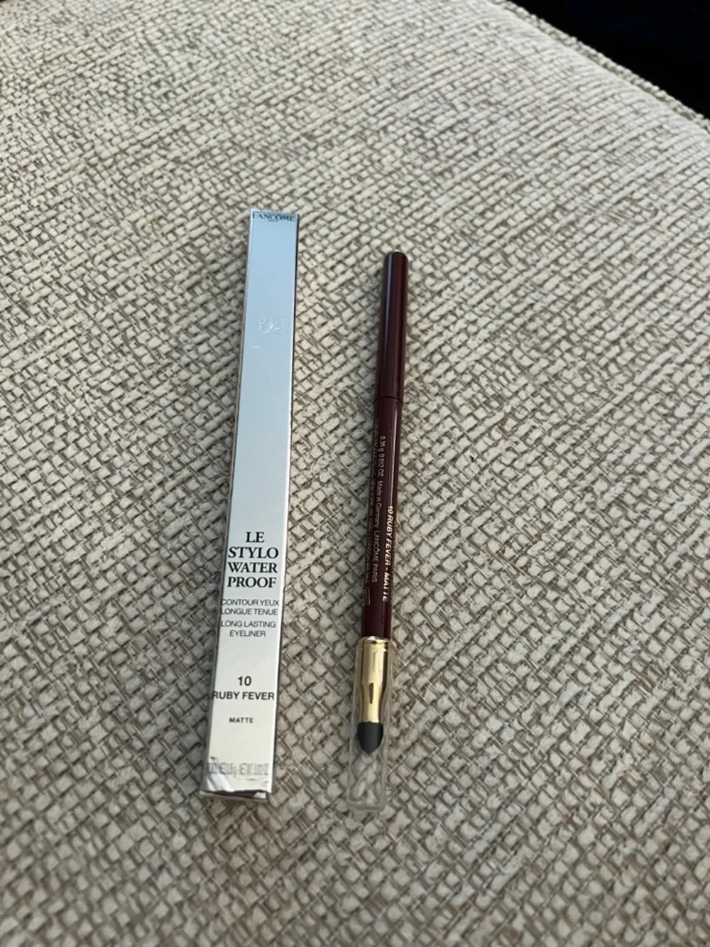 Lancome LE STYLO WATERPROOF EYELINER PENCIL Ruby Fever 10 matte NIB